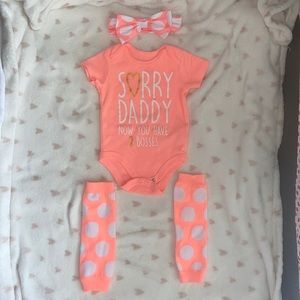 3 piece baby girl outfit